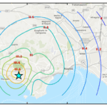 Mappa d’intensità per il sisma M2.8 avvenuto il 5/6/2025 alle 18:59:40